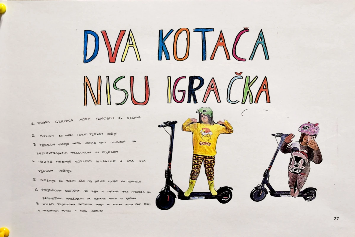 Učenici kao promotori sigurnosti: nagrađeni najbolji radovi o pravilnoj vožnji električnih romobila