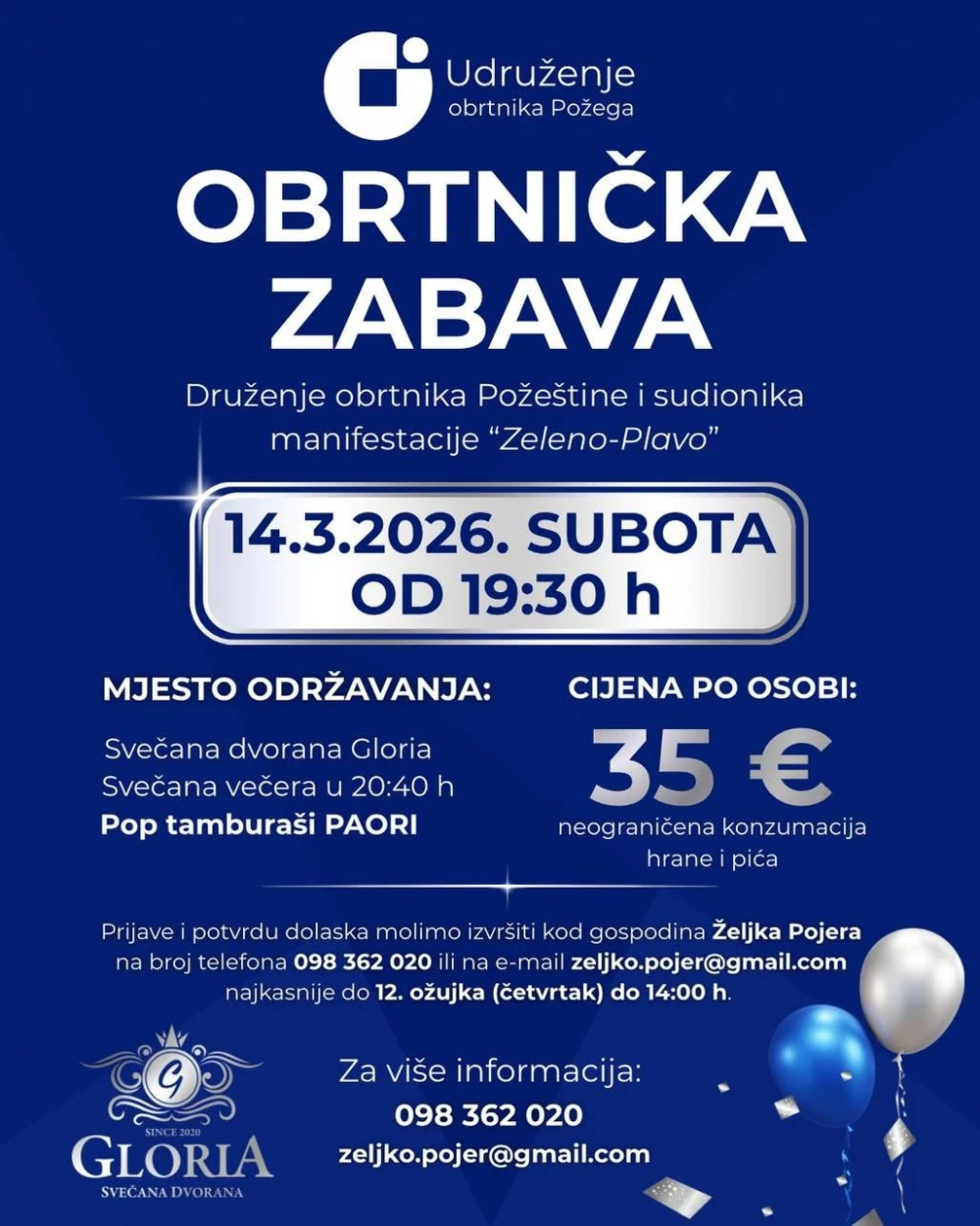 Obrtnička večer o kojoj će se pričati cijele godine... Ne propustite!