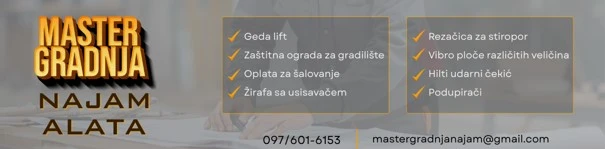 Požega: Najam profesionalne građevinske opreme i alata uz brzu dostupnost i fleksibilne uvjete