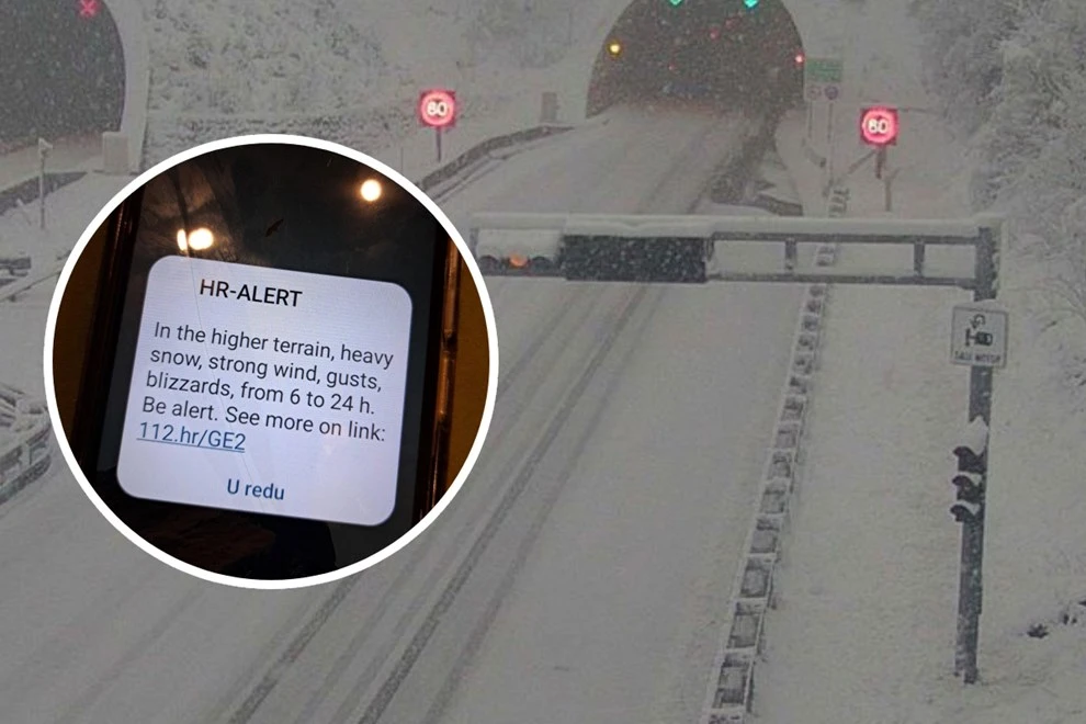 Snijeg zatrpao autocestu, kamioni ne mogu prema moru. Građanima poslan apel