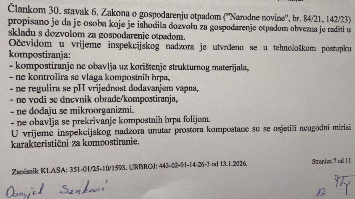 Kompostana izvan kontrole? Inspekcija otkrila zabrinjavajuće stanje!