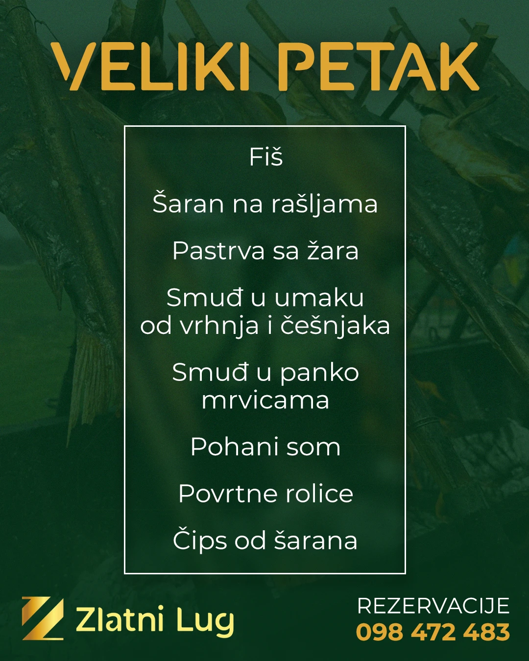 Zlatni Lug priprema bogat riblji jelovnik i vrhunske specijalitete: Gastronomski doživljaj za Veliki petak