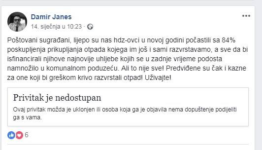 Živi zid: ʺGrad Požega nas je počastio s poskupljenjem prikupljanja otpada za 84%ʺ
