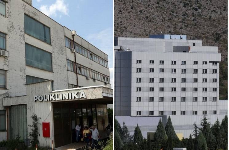 Lijevo je bolnica u Rijeci, a desno ona u Mostaru za koju je Vlada jučer dala 40 milijuna kuna