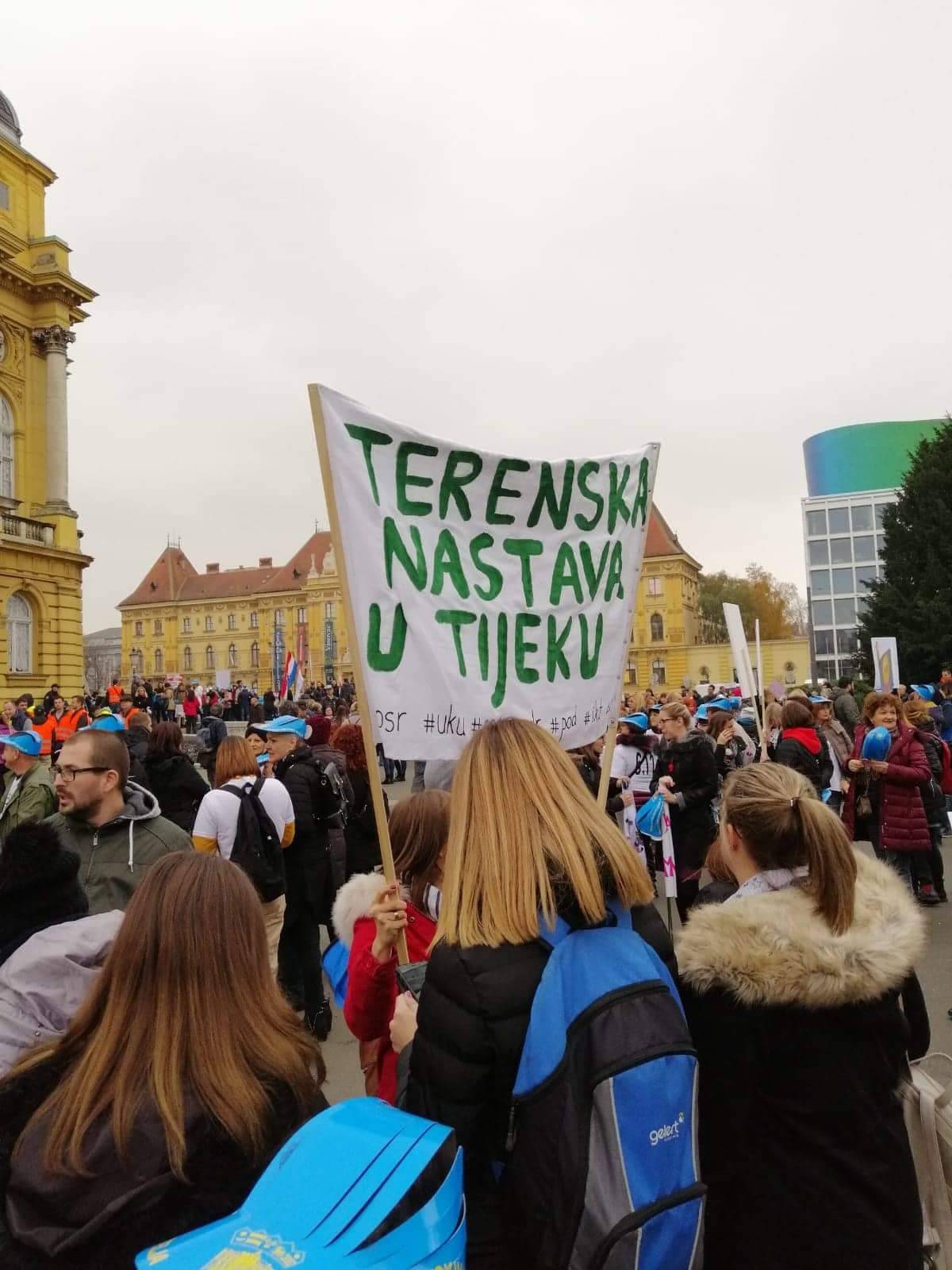 U Zagrebu veliki broj učitelja sudjeluje u prosvjedu ʺHrvatska mora boljeʺ, a među njima su i učitelji iz naše županije