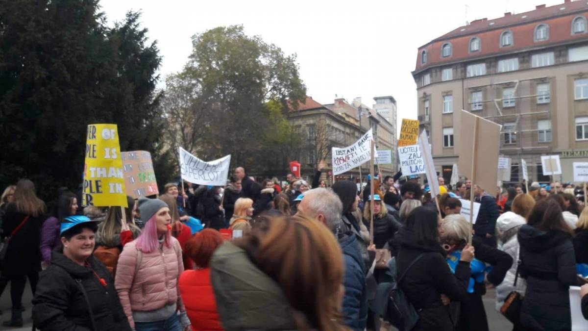 U Zagrebu veliki broj učitelja sudjeluje u prosvjedu ʺHrvatska mora boljeʺ, a među njima su i učitelji iz naše županije