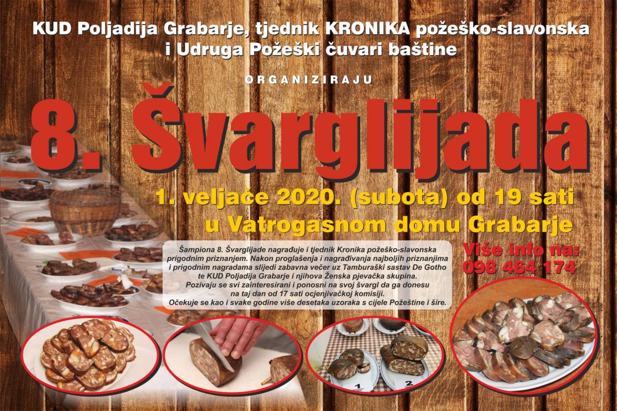 8. ŠVARGLIJADA 1. VELJAČE: Pozivaju se ponosni proizvođači švargla da donesu svoje uzorke na ocjenjivanje 