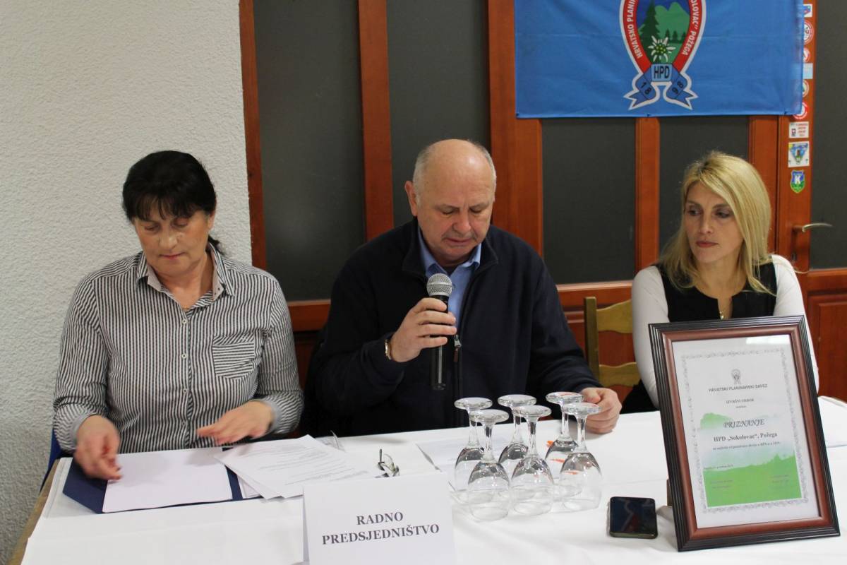 Održana redovna godišnja skupština HPD-a “Sokolovac“ Požega