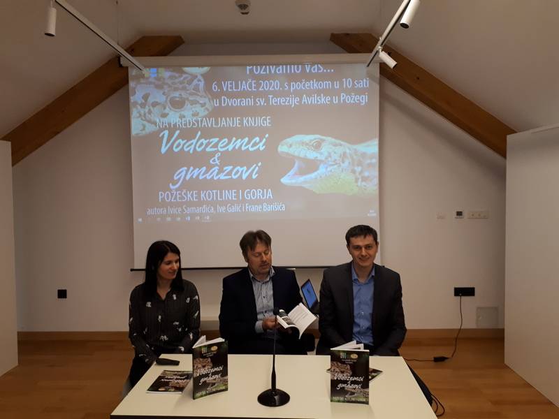 Održana promocija knjige Vodozemci i gmazovi Požeške kotline i gorja  autora Ivice Samarđića, Ive Galić i Frane Barišića