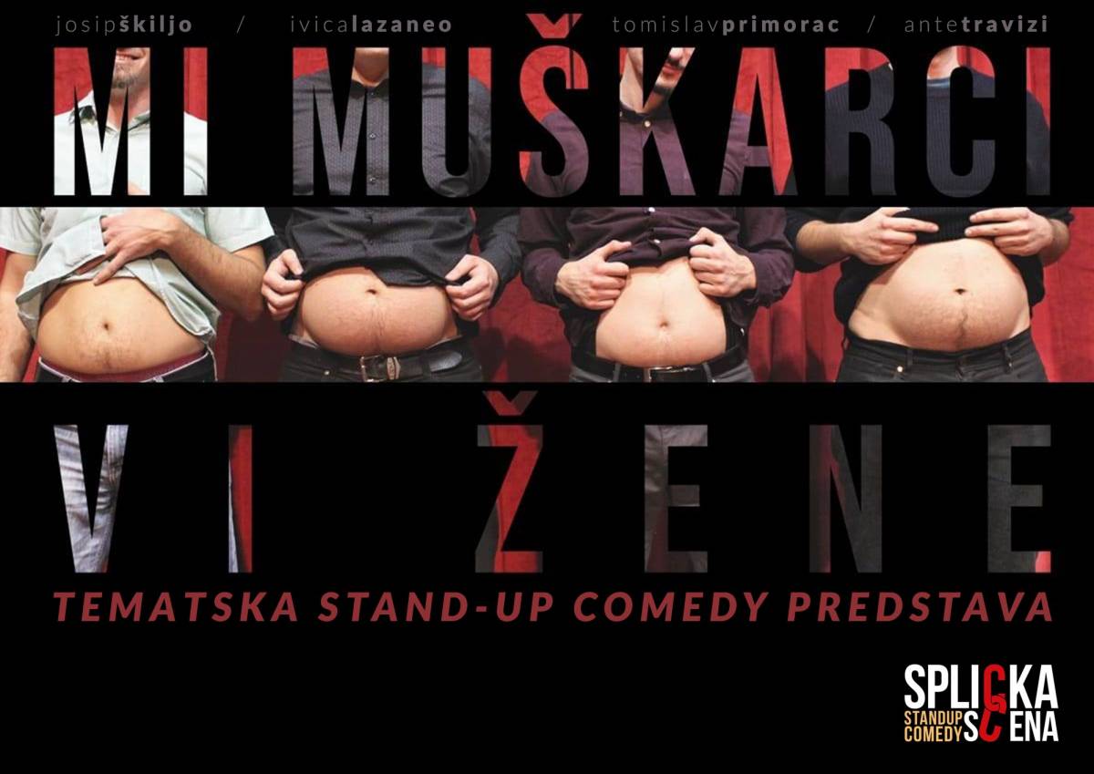 Najbolji splitski komičari prvi put u Pakracu: Ne propustite comedy show „Mi muškarci, vi žene“