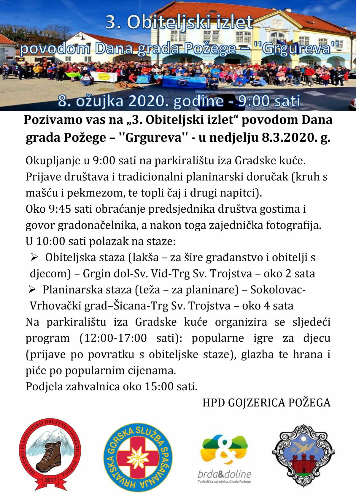 HPD Gojzerica organizira 3. Obiteljski izlet za sve velike i male