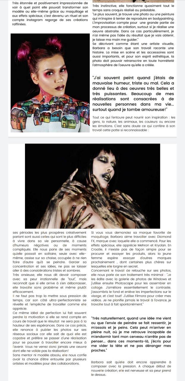 SVJETSKA, A NAŠA: Požežanka Barbara (BrushBara) u francuskom časopisu