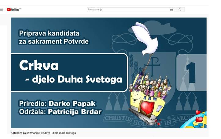 Video-kateheze za prvopričesnike i krizmanike putem interneta