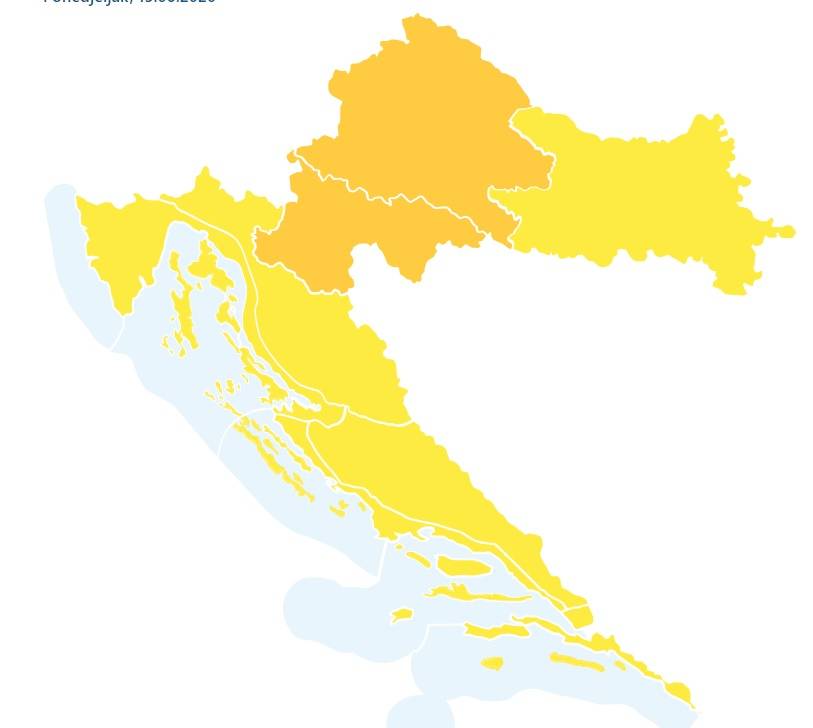 Za ovaj tjedan najavljene oluje, obilne kiše, tuče, grmljavina...