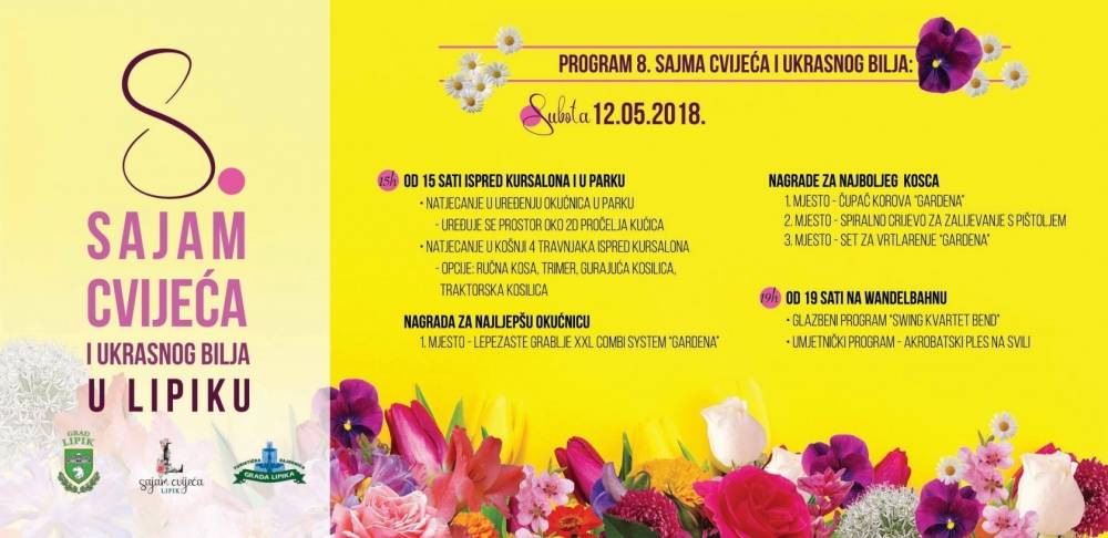 Sajam cvijeća i ukrasnog bilja danas i sutra u Lipiku