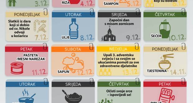 Adventski kalenDAR – akcija Caritasa Požeške biskupije Adventski kalenDAR – akcija Caritasa Požeške biskupije