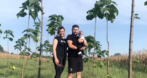 PONOSNI VLASNICI: Obitelj Glavanović iz Vukovara posjeduje 665 stabala paulovnije