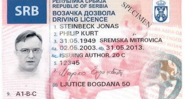 Krivotvorio vozačku dozvolu Republike Srbije