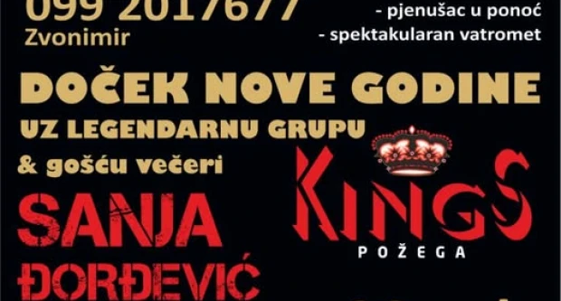 DOČEK 2026. U BIJELOJ KUĆI: Sanja Đorđević, grupa Kings i Branko Polić garantiraju dobru zabavu novogodišnje noći