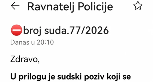 Upozorenje građanima: Lažni sudski pozivi stižu na email adrese Požežana