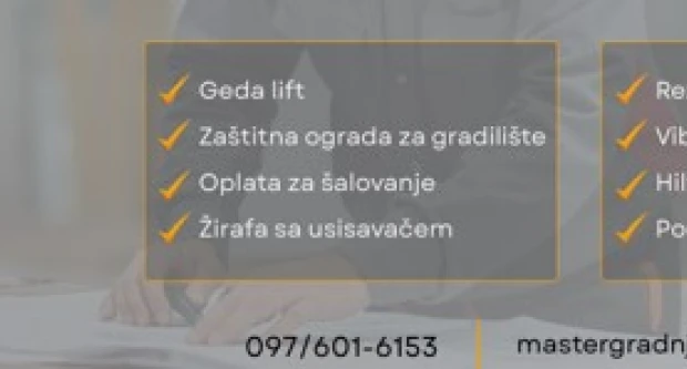 Požega: Najam profesionalne građevinske opreme i alata uz brzu dostupnost i fleksibilne uvjete