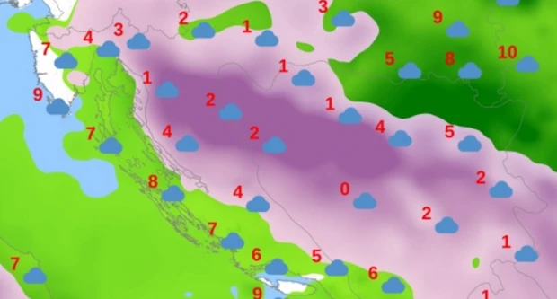 Objavljene karte. Pogledajte gdje će sve biti snijega 