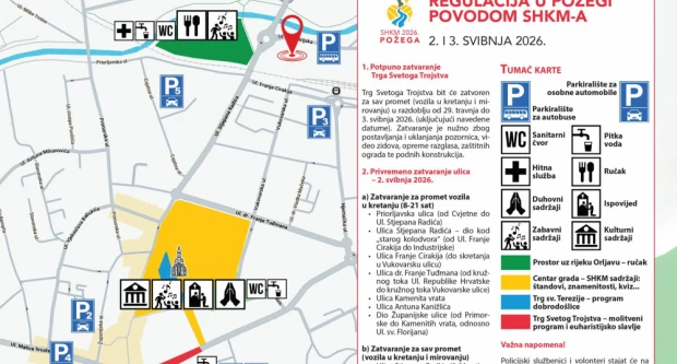 Posebna prometna regulacija u Požegi povodom SHKM-a od 1. do 3. svibnja 2026.