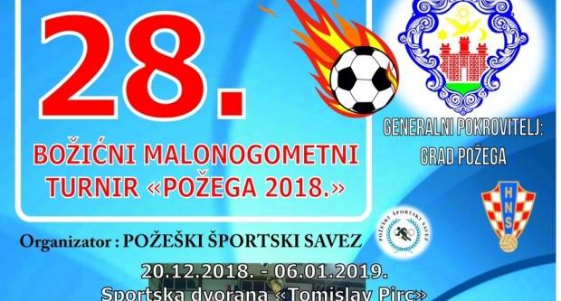Počele prijave za nastup na 28. Božićnom malonogometnom turniru ʺPožega 2018ʺ Počele prijave za nastup na 28. Božićnom malonogometnom turniru ʺPožega 2018ʺ