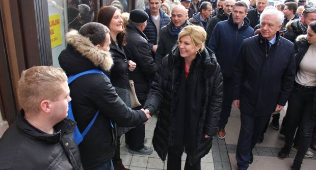 Posjet predsjednice RH Požegi i subotnja šetnja Požegom i Pleternicom 28.12.2019.