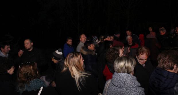 Liturgija i paljenje Badnjaka povodom pravoslavnog Božića u Požegi 6.1.2020.