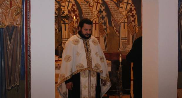 Liturgija i paljenje Badnjaka povodom pravoslavnog Božića u Požegi 6.1.2020.