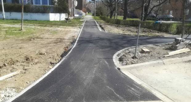 Presjek radova modernizacije pješačke staze u Ulici Antuna Mihanovića Presjek radova modernizacije pješačke staze u Ulici Antuna Mihanovića