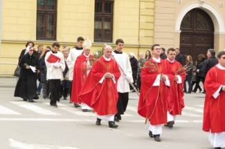 Cvjetnica u Požegi: Procesija i sveta misa u katedrali