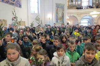 Cvjetnica u Požegi: Procesija i sveta misa u katedrali