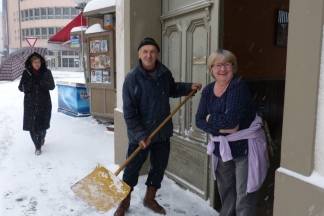Požega: Snježna šetnja gradom, 3.1.2016.