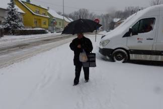 Požega: Snježna šetnja gradom, 3.1.2016.