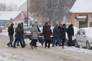Požega: Snježna šetnja gradom, 3.1.2016.