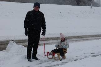 Požega: Snježna šetnja gradom, 3.1.2016.