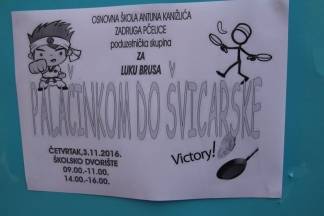 ¨Palačinkom do Švicarske¨, akcija u OŠ Antuna Kanižlića: 3.11.2016.