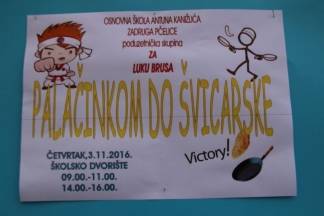 ¨Palačinkom do Švicarske¨, akcija u OŠ Antuna Kanižlića: 3.11.2016.
