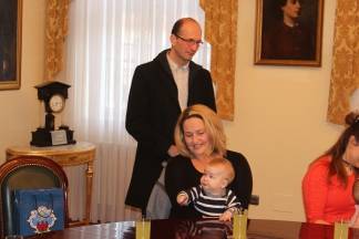 Prijem beba i roditelja kod gradonačelnika 13.2.2017.