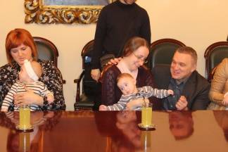 Prijem beba i roditelja kod gradonačelnika 13.2.2017.