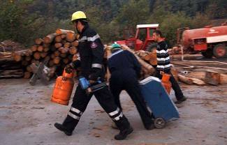 Požeška Koprivnica: Gašenje požara na pilani