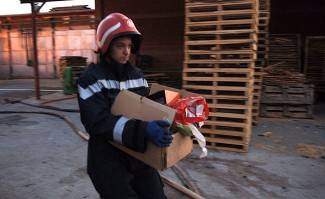 Požeška Koprivnica: Gašenje požara na pilani