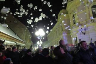 Doček Nove godine na otvorenom u Požegi i Pleternici